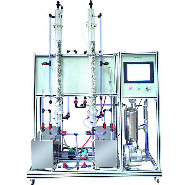 Dyhgyl-14 carbon dioxide absorption and analytical training device